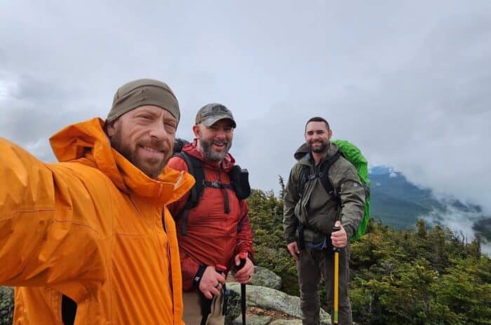 Andy Musser and Two Friends on Pemi Loop Mountain
