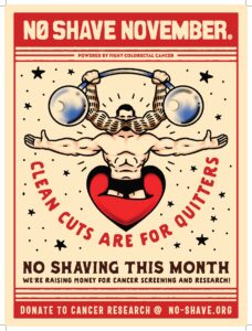 Poster for 2020 No Shave November Campaign