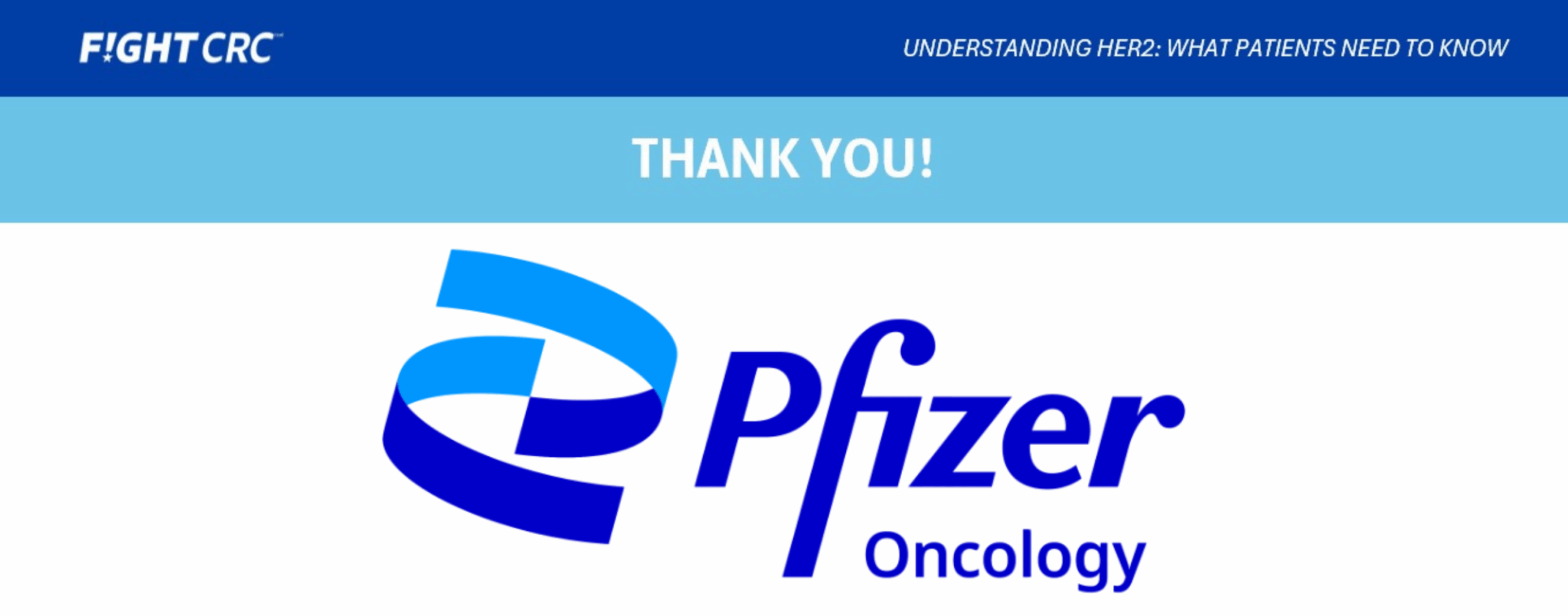 Thank you to our sponsor, Pfizer Oncology.